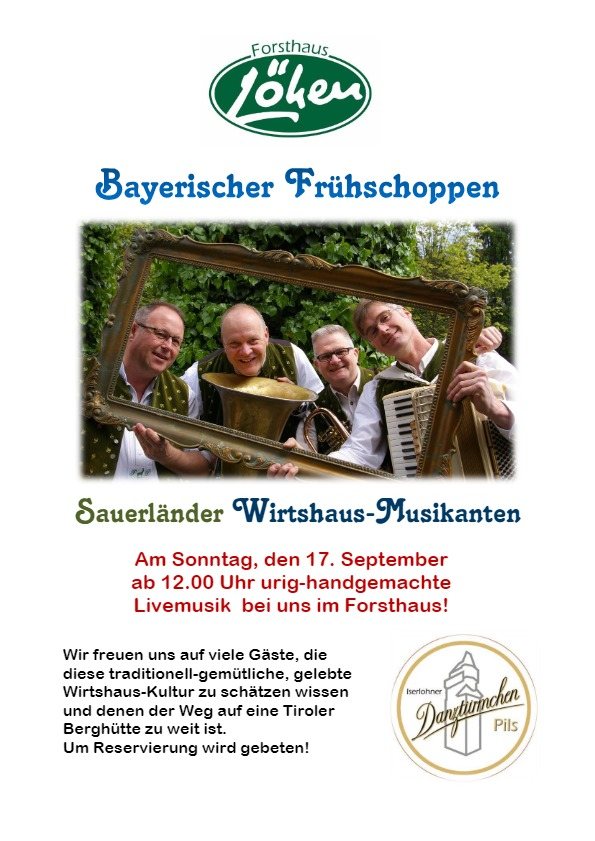 Beispielplakat für einen Bayerischen Frühschoppen