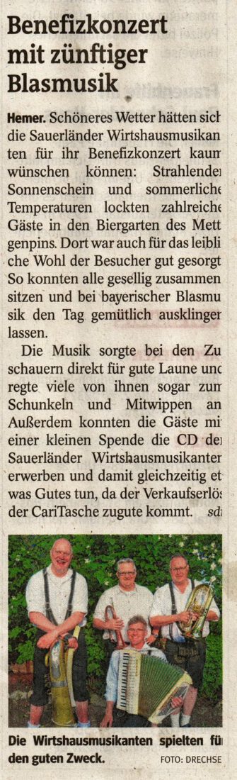 Benefizkonzert mit zünftiger Blasmusik